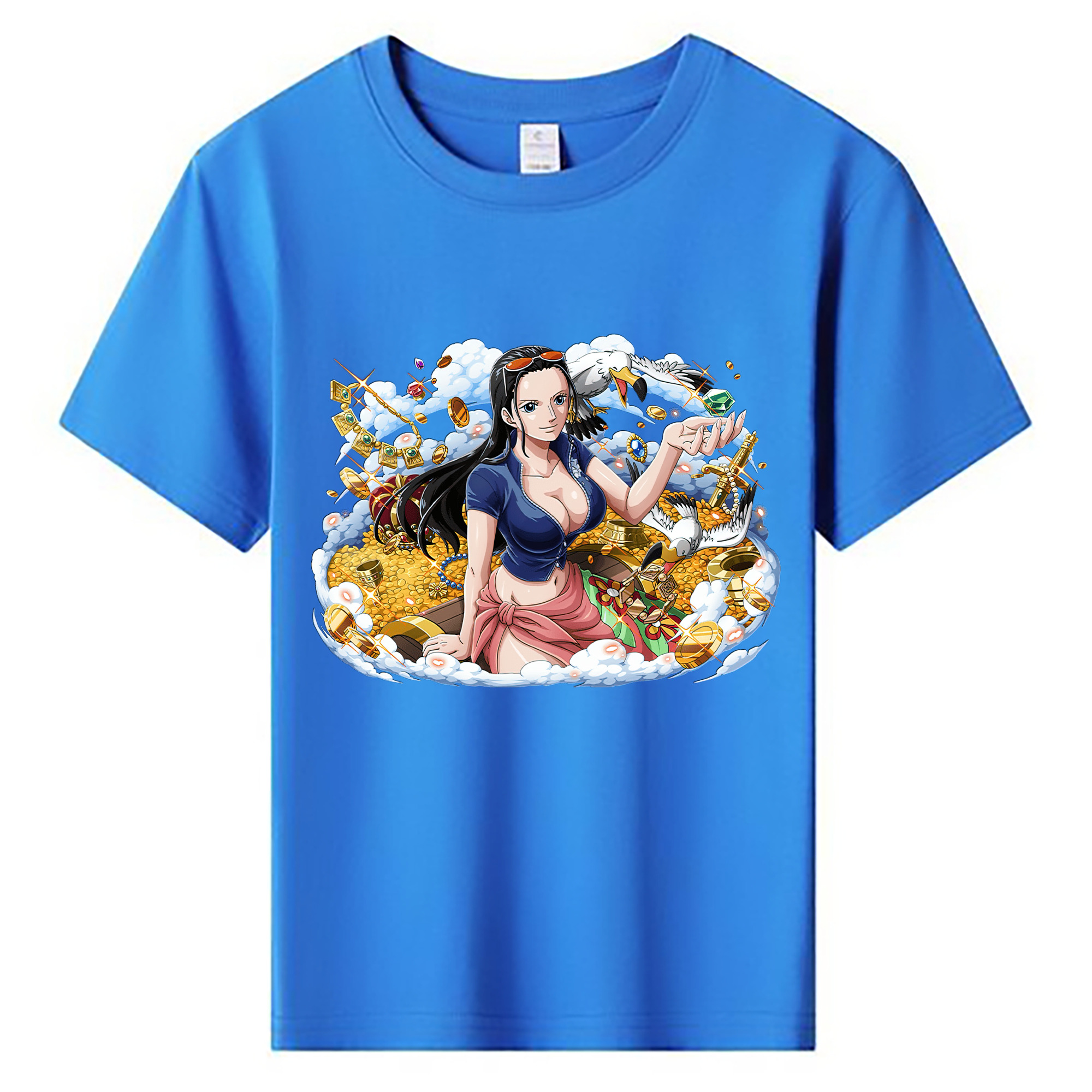 ワンピース ニコ・ロビン ONE PIECE Nico Robin 綿100％キッズTシャツ（フロントプリント）